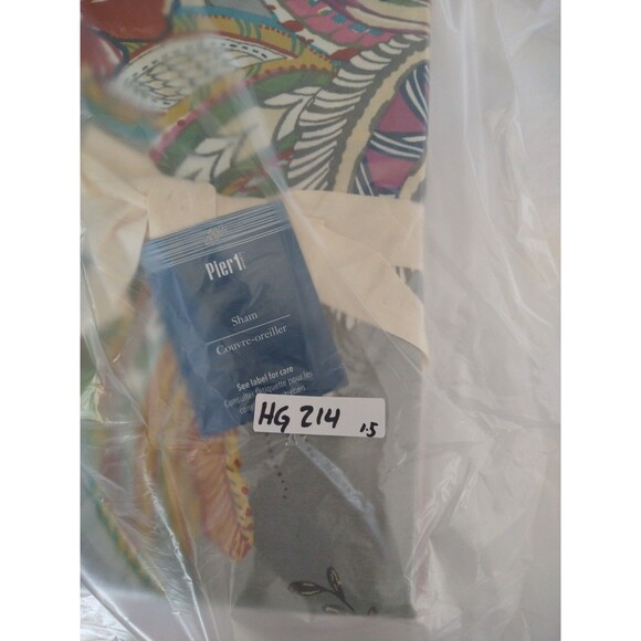 NEW Vtg Pier 1 Imports Tropical Floral KING Pillow Shams Pair deadstock retired - Picture 7 of 7